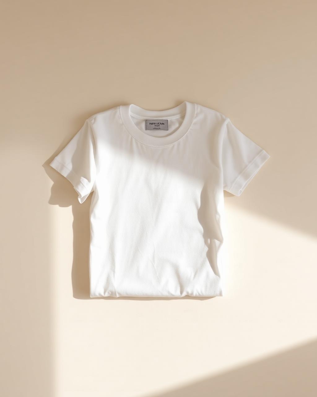 Cotton T-shirts Belgium — plain white GOTS organic cotton T-shirt by Spring Coton, shipped across Europe